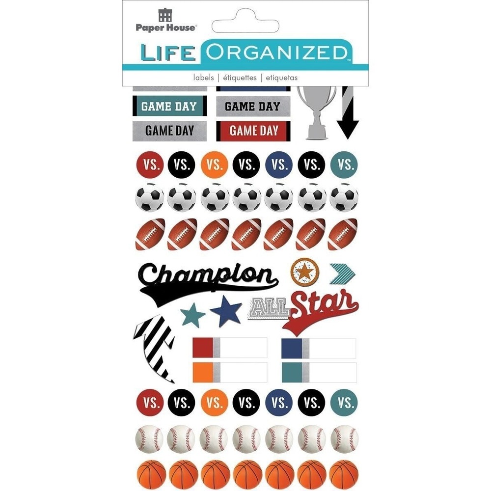 Sports-Themed‎ Life Organized Planner Sticker Pack by Paper House